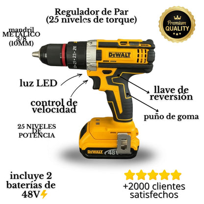 Taladro Inalámbrico 48V + 26 Piezas + Regalo 🎁